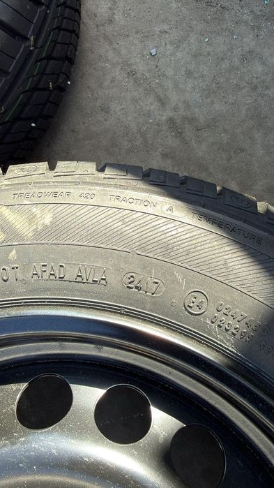 set 4 jante anvelope + jante dacia logan rezerve 185/65/r15
