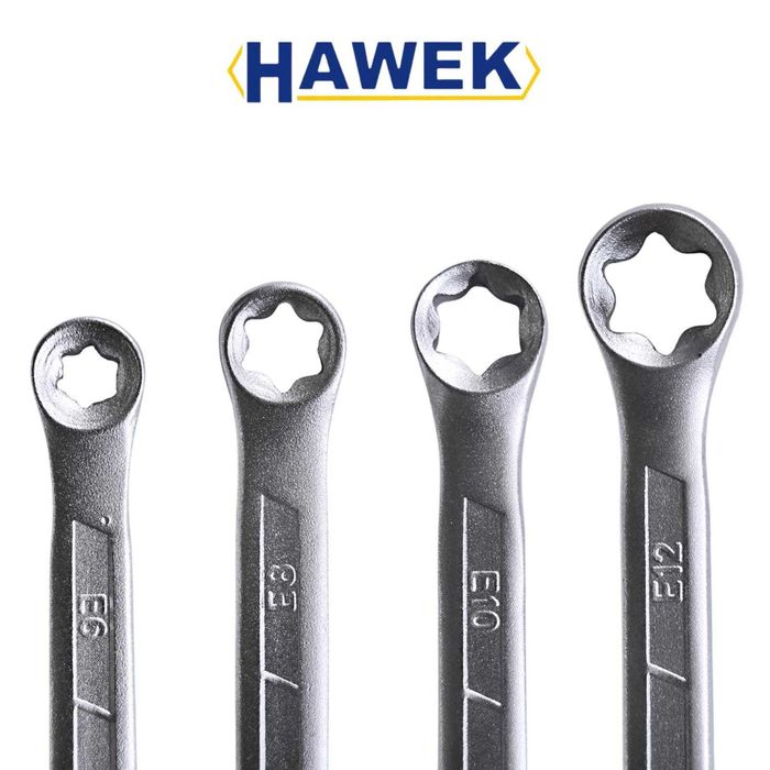 Комплект Ключове E-TORX 4 броя , HAWEK