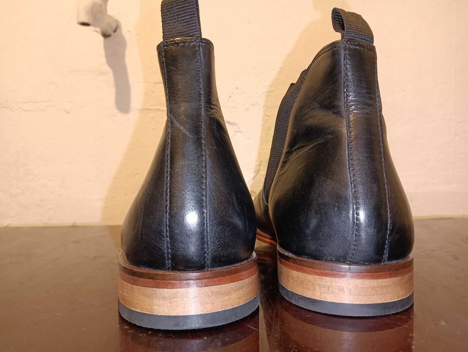 Ghete negre din piele pentru bărbați Aiden&Mason, marimea 44