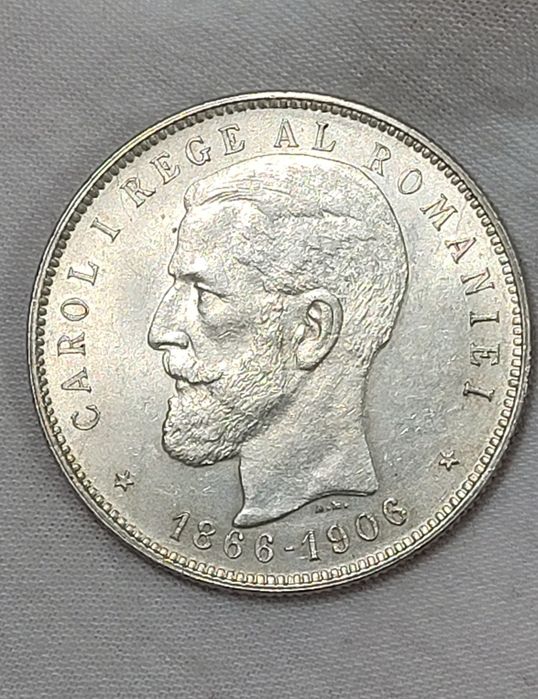 Monede 5 lei 1906 Carol l Unc bani vechi