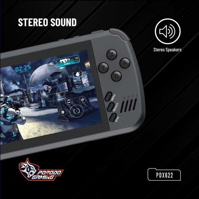 Игровая приставка Porodo 5000+ игр, 64GB, 3000 mAh. Есть доставка