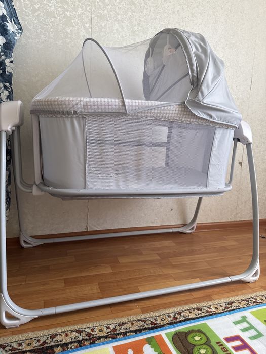 Манеж детский серый