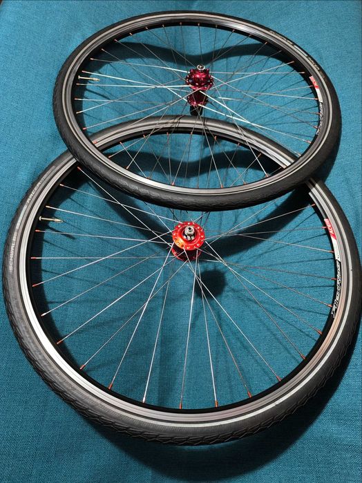 roti bicicleta 28' Germany,dinam /far led,caseta Shimano 10 pinioane