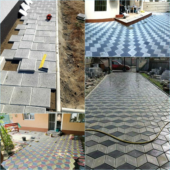 Pavele si pavele din beton prefabricat pentru gradina montaj si transp