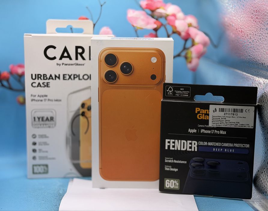 НОВ!!! APPLE iPhone 17 Pro Max, 256GB, 5G, Cosmic Orange + подарък аксесоари