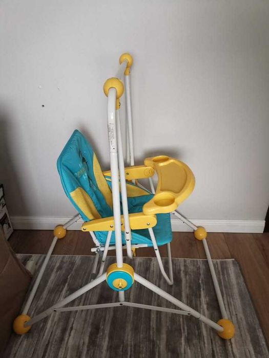 KIDDY Люлка Пингвин (2 в 1), жълта и синя
