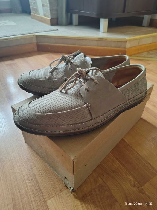 Туфли-макасины Clarks (Великобритания),кожа,премиум,оригинал,р-р 43