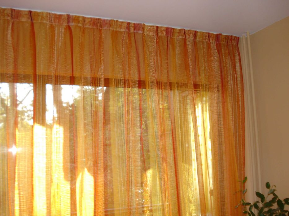 Перде от органза с оловна нишка 243/370см.