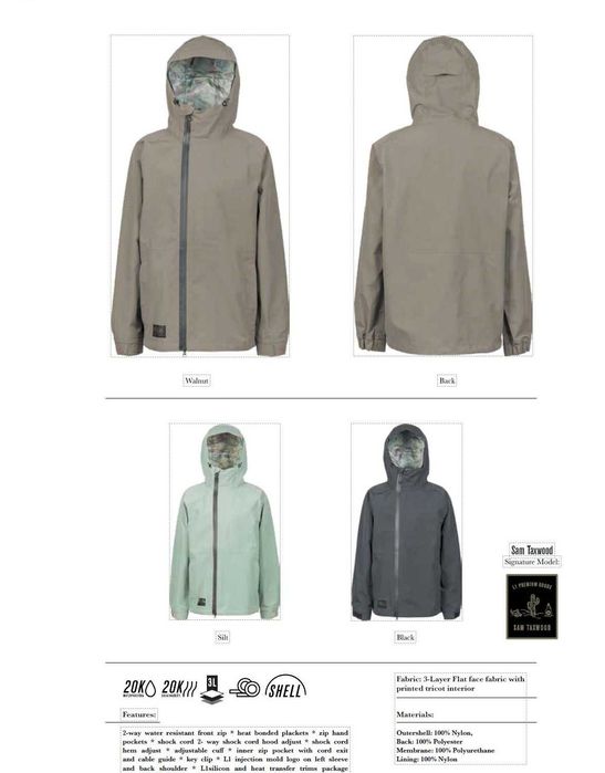 L1/Nitro Taxwood Jacket, 20k, S, ново, оригинално мъжко сноуборд яке