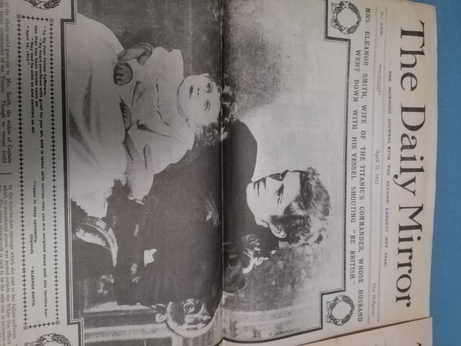 Colectie 3 ziare Daily Mirror aprilie 1912 cu scufundarea Titanicului