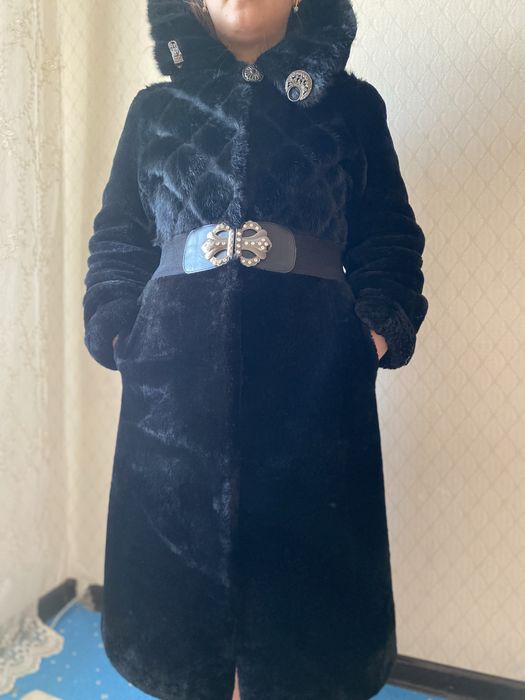 Шуба мутон и норка