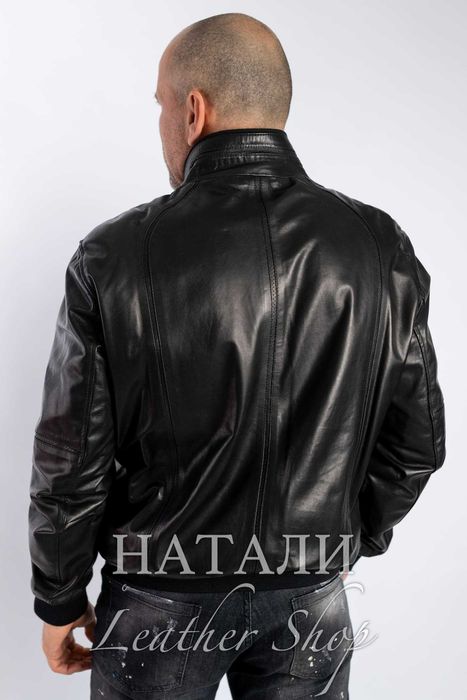 Черно кожено яке Дани