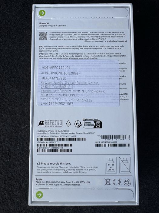 iPhone 16 128GB Nou Sigilat + Garanție