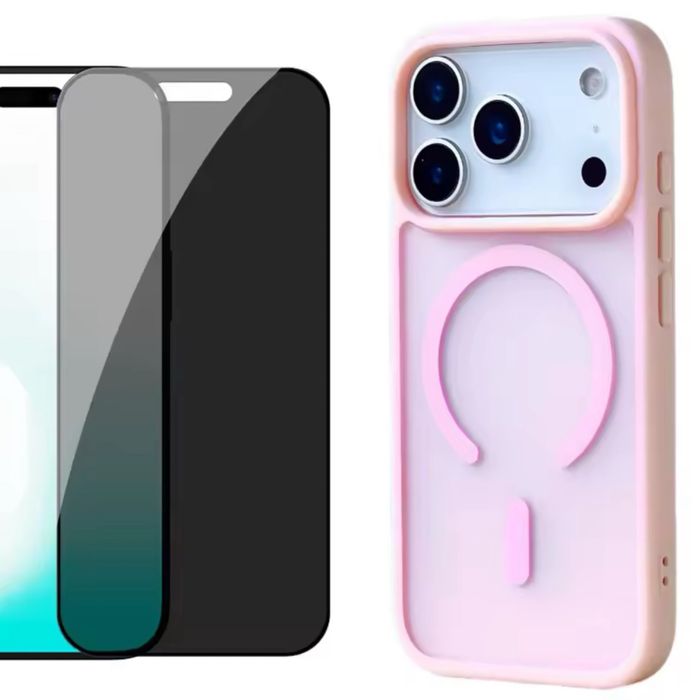 IPHONE 17 17 AIR 17 PRO 17 PRO MAX - Husa Magsafe Mata + Folie Sticla