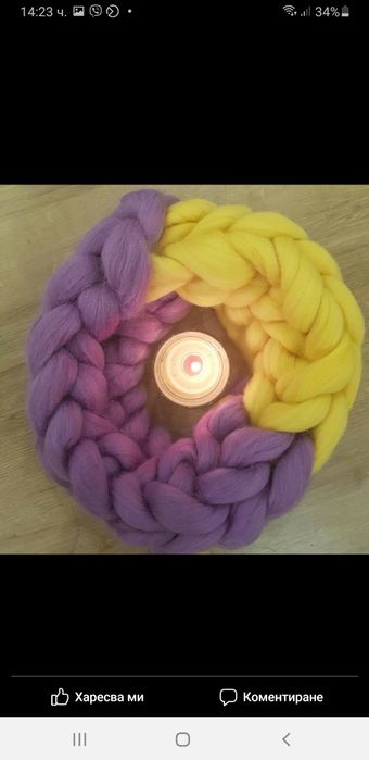 Шапка и шал от 100% мериносова вълна