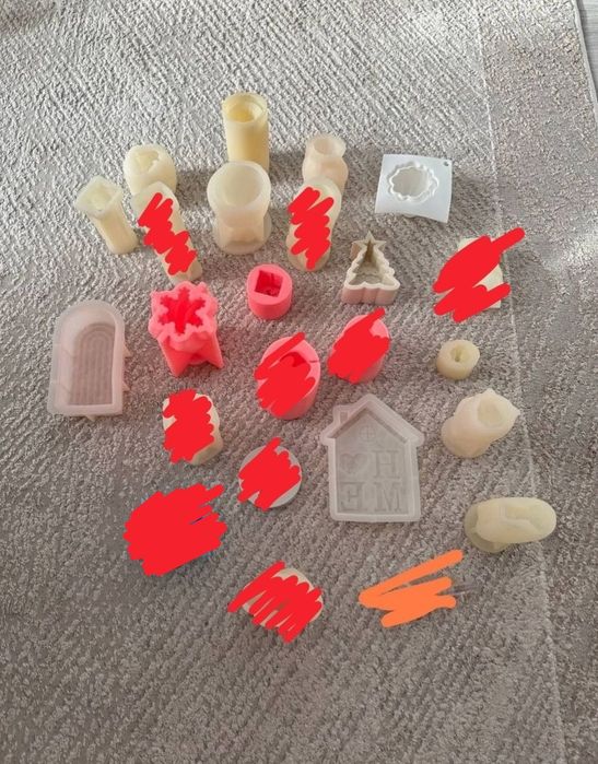 Силиконовые формы молды для свечей