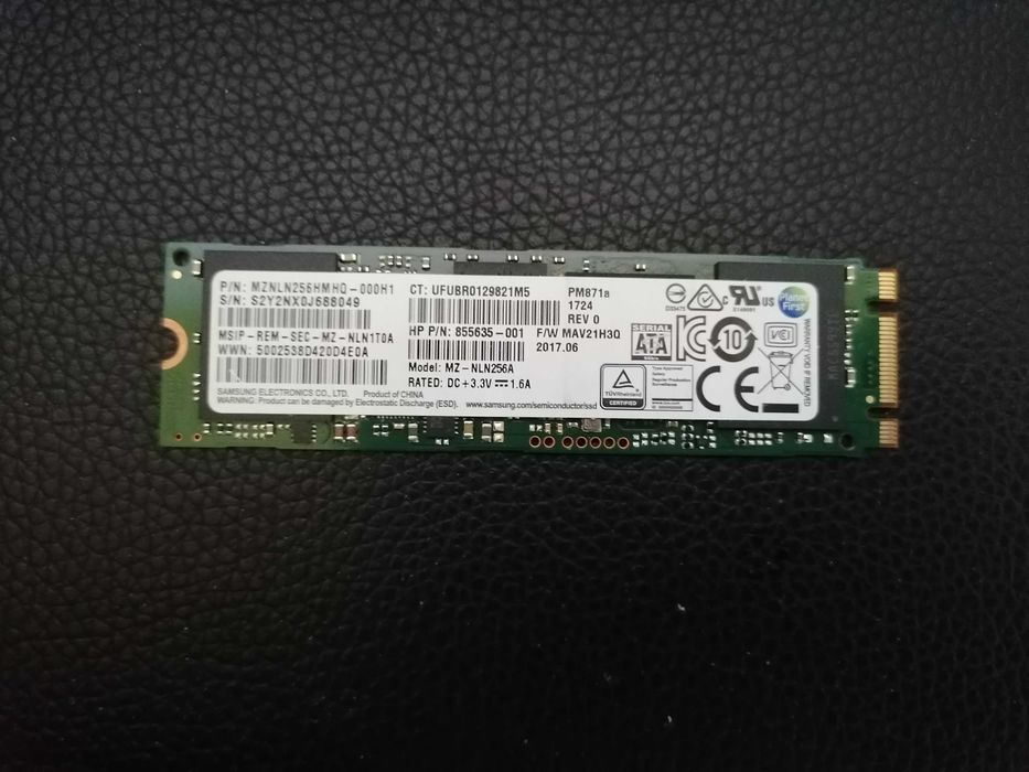 Ssd M2 256 gb 93% health Samsung