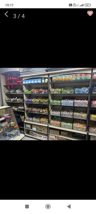 Стеллажи,витрины, рабочий стол