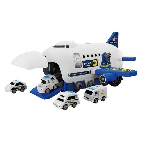 Avion Jucarie 2in1 - Demontabil, Model Politie, mini Vehicule, Joynix