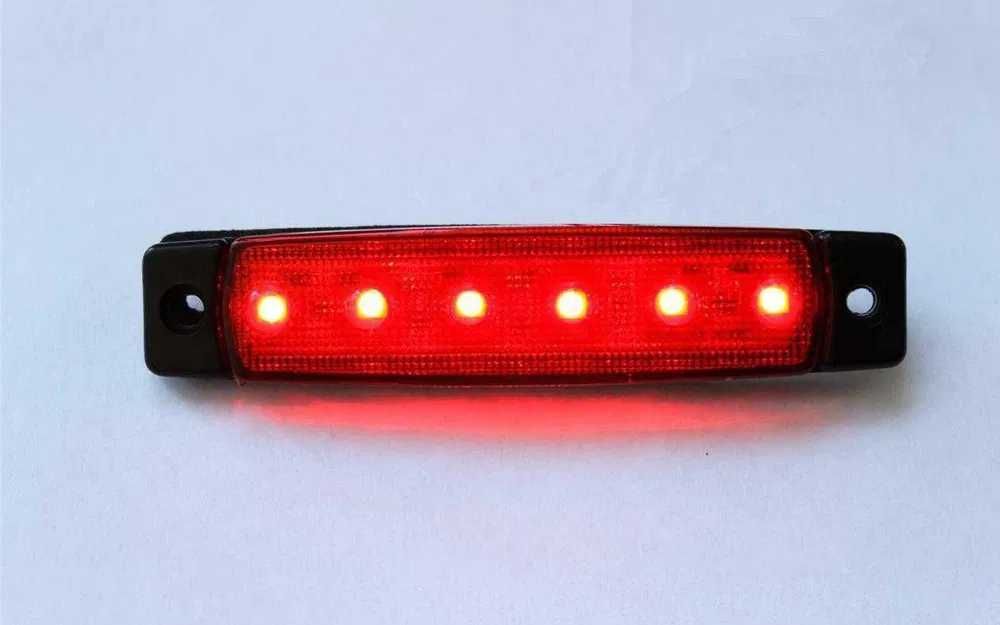 1бр. диодни LED ЛЕД габарити с 6 SMD диода 12-24V "рибки" , 6 цвята