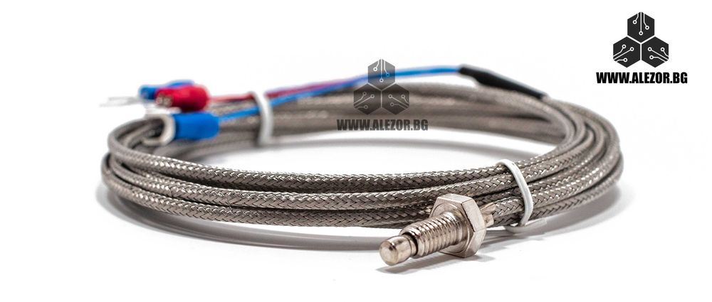 Температурен Сензор Pt100 Терморезистор  -200 До 420, 300 Cm, 20204102