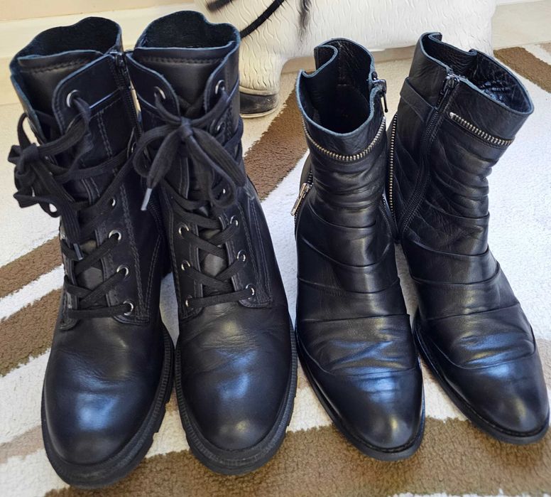 Дамски кожени боти Gianni (40 рр) и Gabor (7 1/2) - отлични!