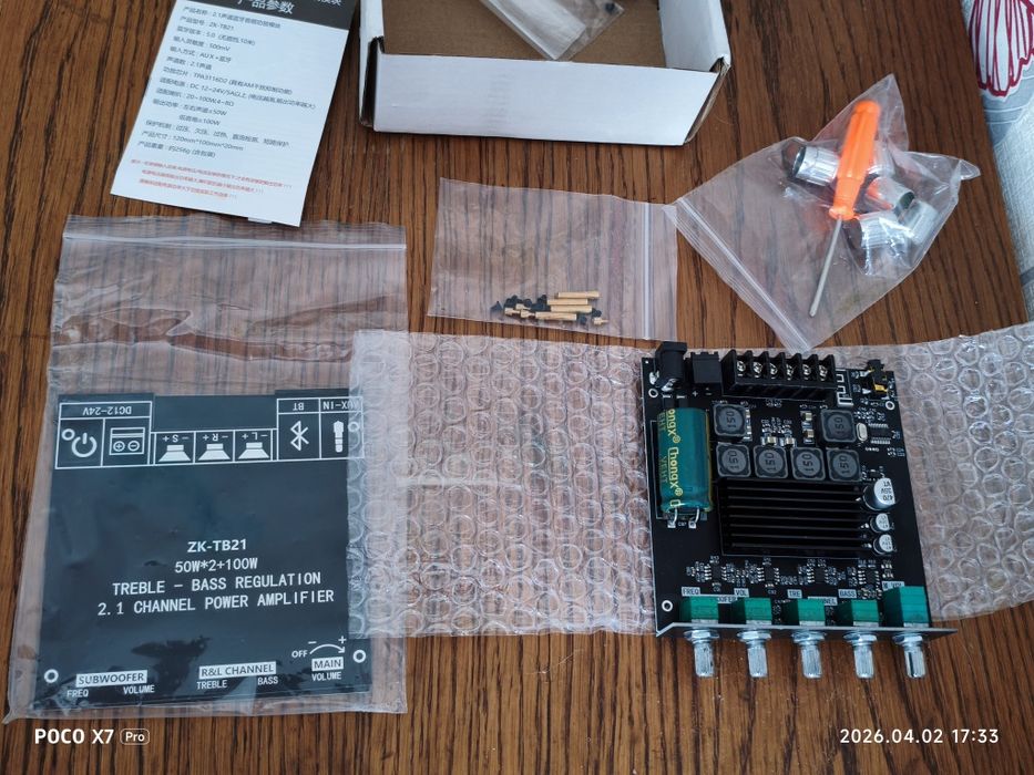 Усилитель zk-tb 21 с Bluetooth