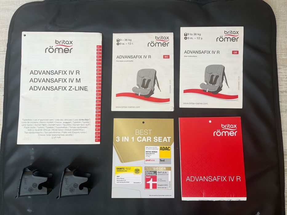 Детско столче за кола Britax Romer Advansafix IV R Grey Marble КАТО НОВО (изпрано и дезинфекцирано) - от 9 до 36 кг с ISOFIX + подарък!