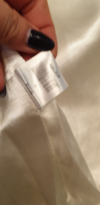 Palton alb stofa brocart nasturi bijuterie M Franta