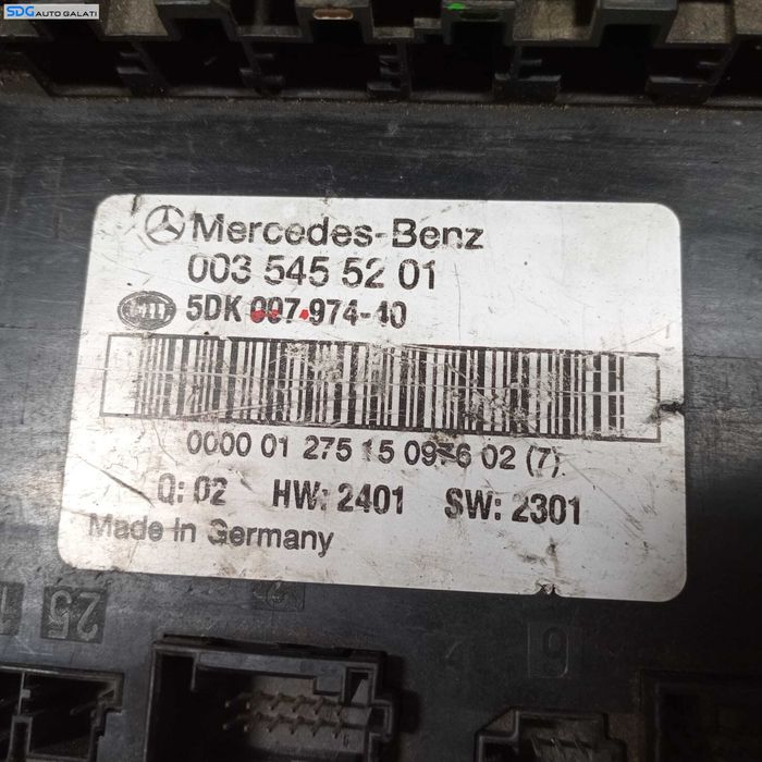 SAM Panou Tablou Panou Relee Sigurante Mercedes Clasa C Class W203 C200 C220 C270 2.2 2.7 CDI 2000 - 2007 Cod 0035455201 5DK007974-40 [271M4]