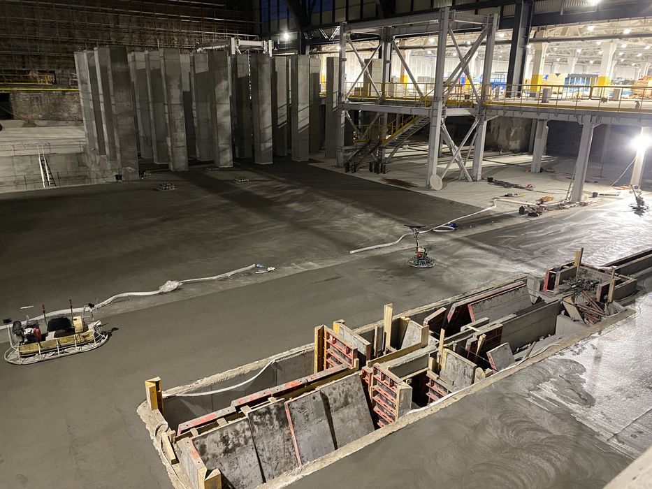 Turnari beton finisat mecanic elicopterizat