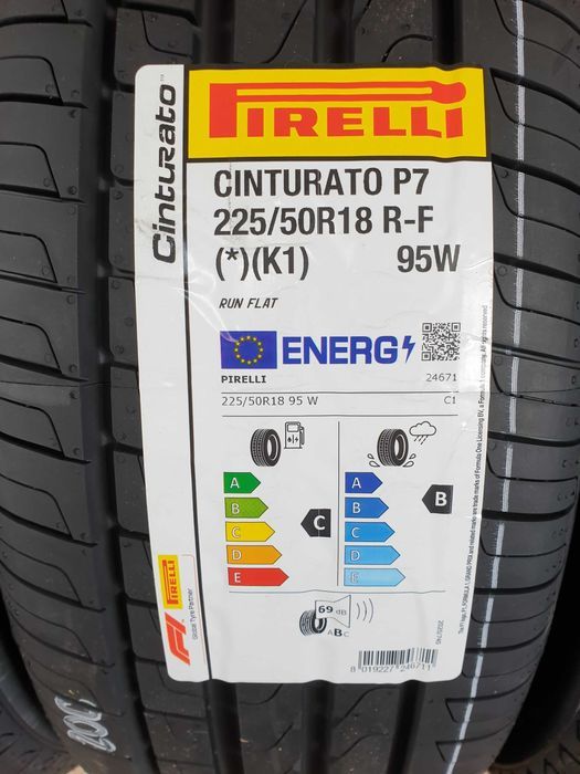 anvelope de vara - 225/50/18 - pirelli - noi - dot 2022 rft run flat