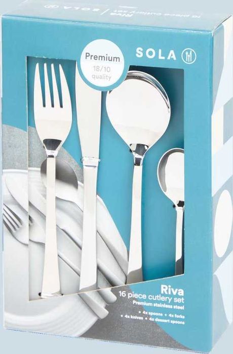 Sola - Комплект прибори - 16 части - 4 лица - Неръждаема стомана
