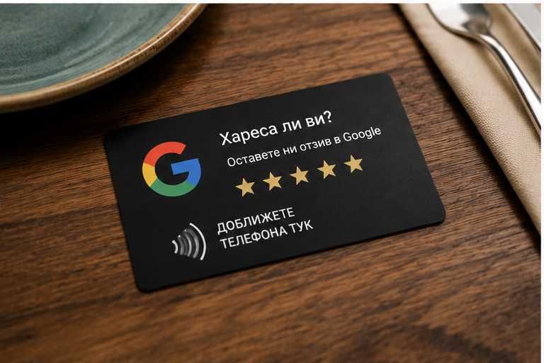 Google Review NFC карти за вашия бизнес