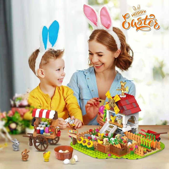 HOGOKIDS Великденски комплект за построяване на ферма, 397 части
