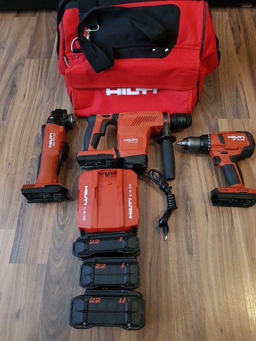 Hilti nuron,set trei piese,flex,rotopercutor și filetantă.