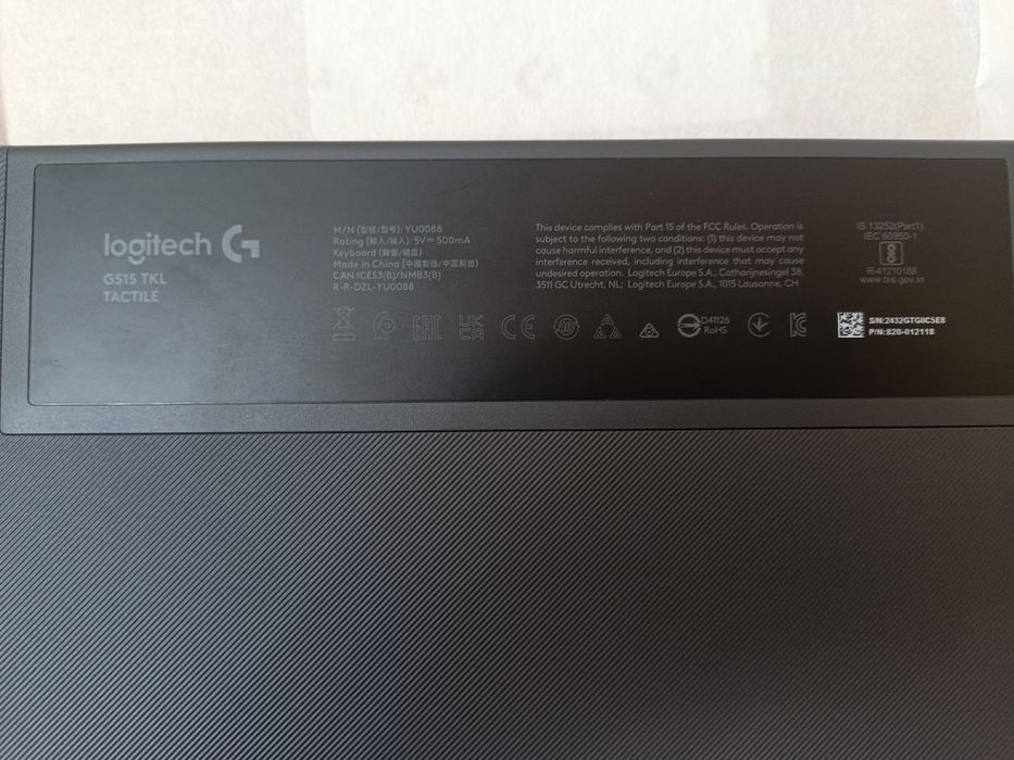 Клавиатура Logitech g515 tkl tactile