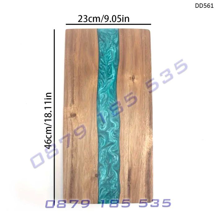 Продълговата дъска епоксидна смола акациево дърво рязане сервиране