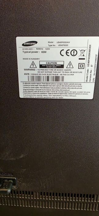 Samsung 40'' Smart TV 3D Full HD LED mod UE40F6320AW