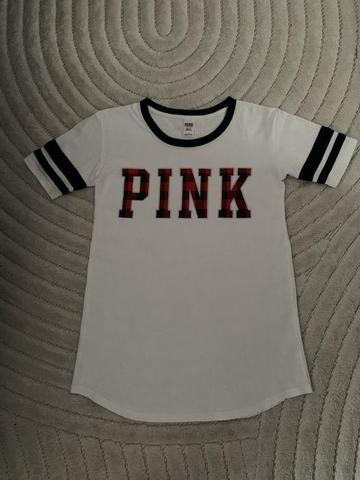 Tricou alb Pink.