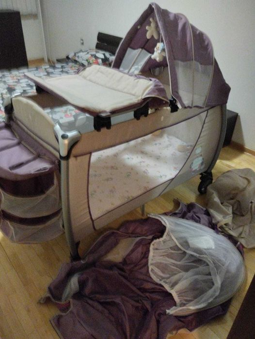 Детска кошара Cangaroo Relax с матрак Pierre Cardin