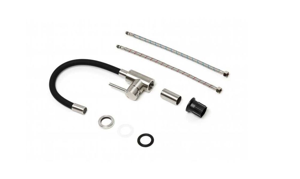 Черен гъвкав / огъващ се смесител за кухненски мивки - FLEX 5100