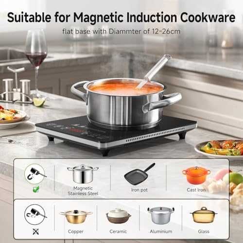 AMZCHEF Индукционен котлон 2000W 20 нива