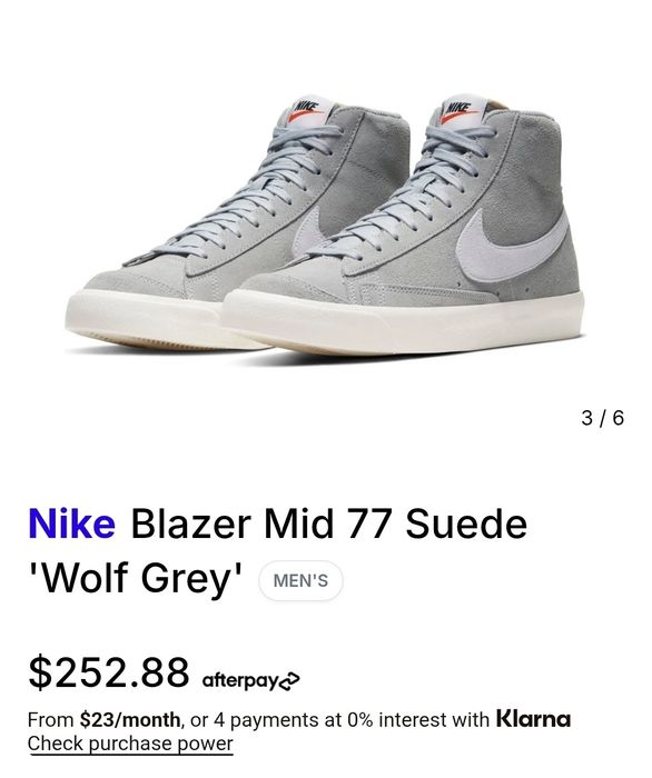 Nike Blazer Mid '77 Suede Wolf Grey - Noi, Nepurtați - Mărime 45
