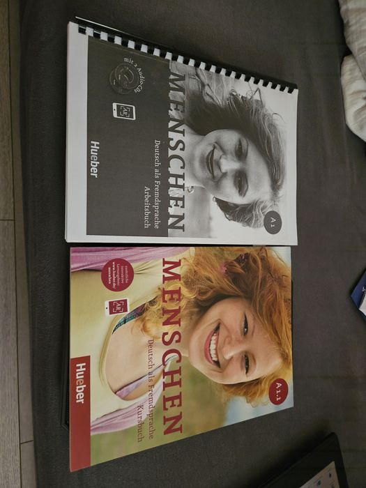 Vând manuale de limba germană Menschen A1 și A1.1, Hueber.