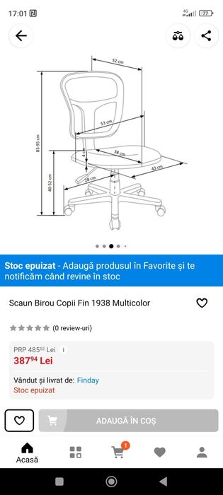 Scaun birou copii