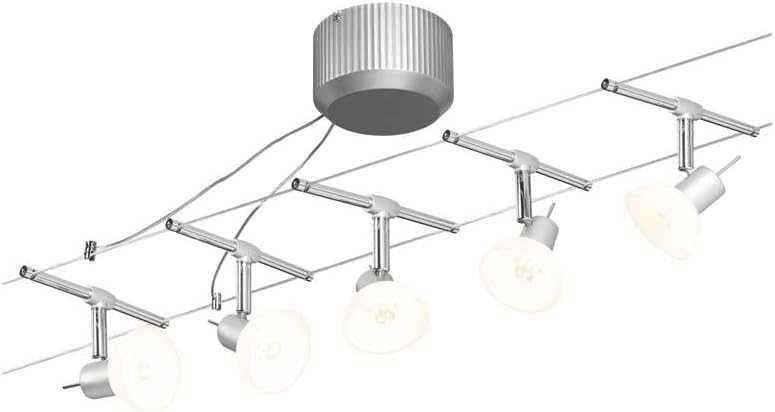 Set iluminare. Lustra pe cablu Paulmann 5 x 10 W, crom , dulie GU5.3