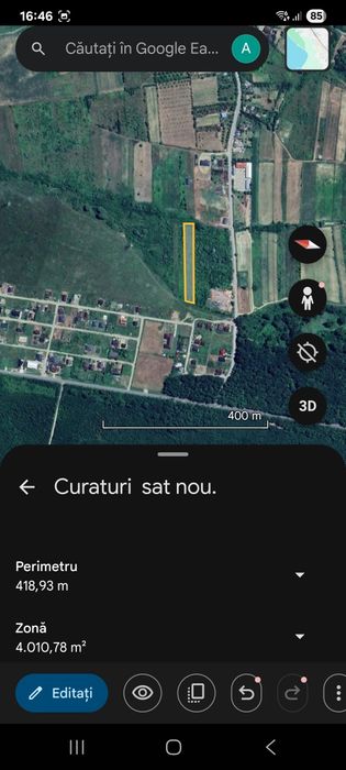 Teren intravilan 4.000 mp in sat Curaturi