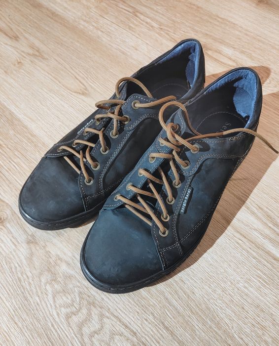 Pantofi de piele, stil sneakers, Sergio Bardi, bleumarin