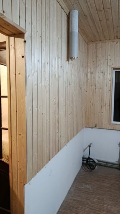 Обшивка вагонкой помещения бани , услуги плотника